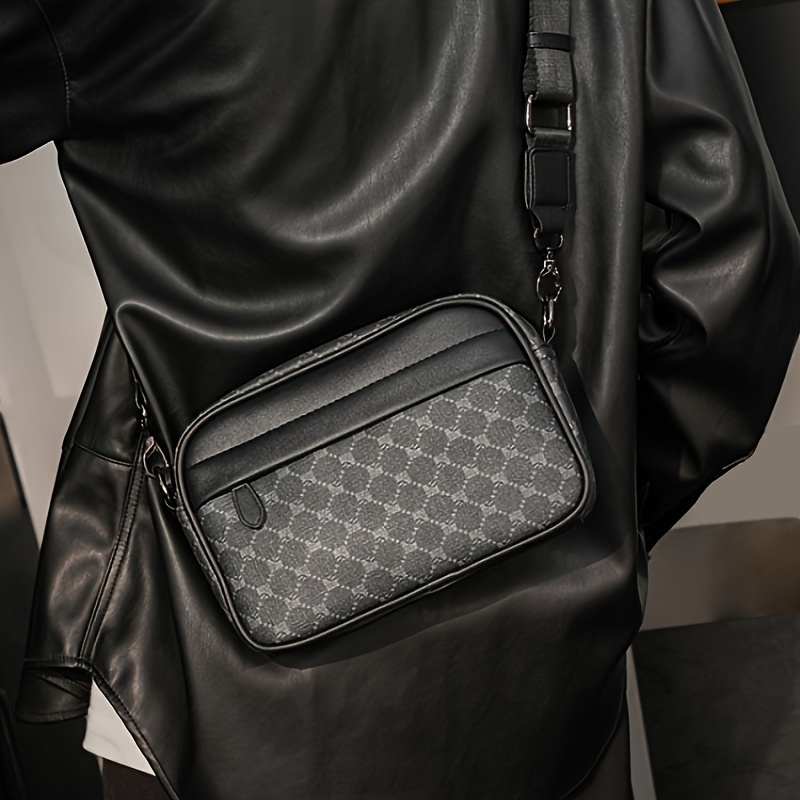Camera Wrist Strap - Heren klassieke PU crossbody cameratas met