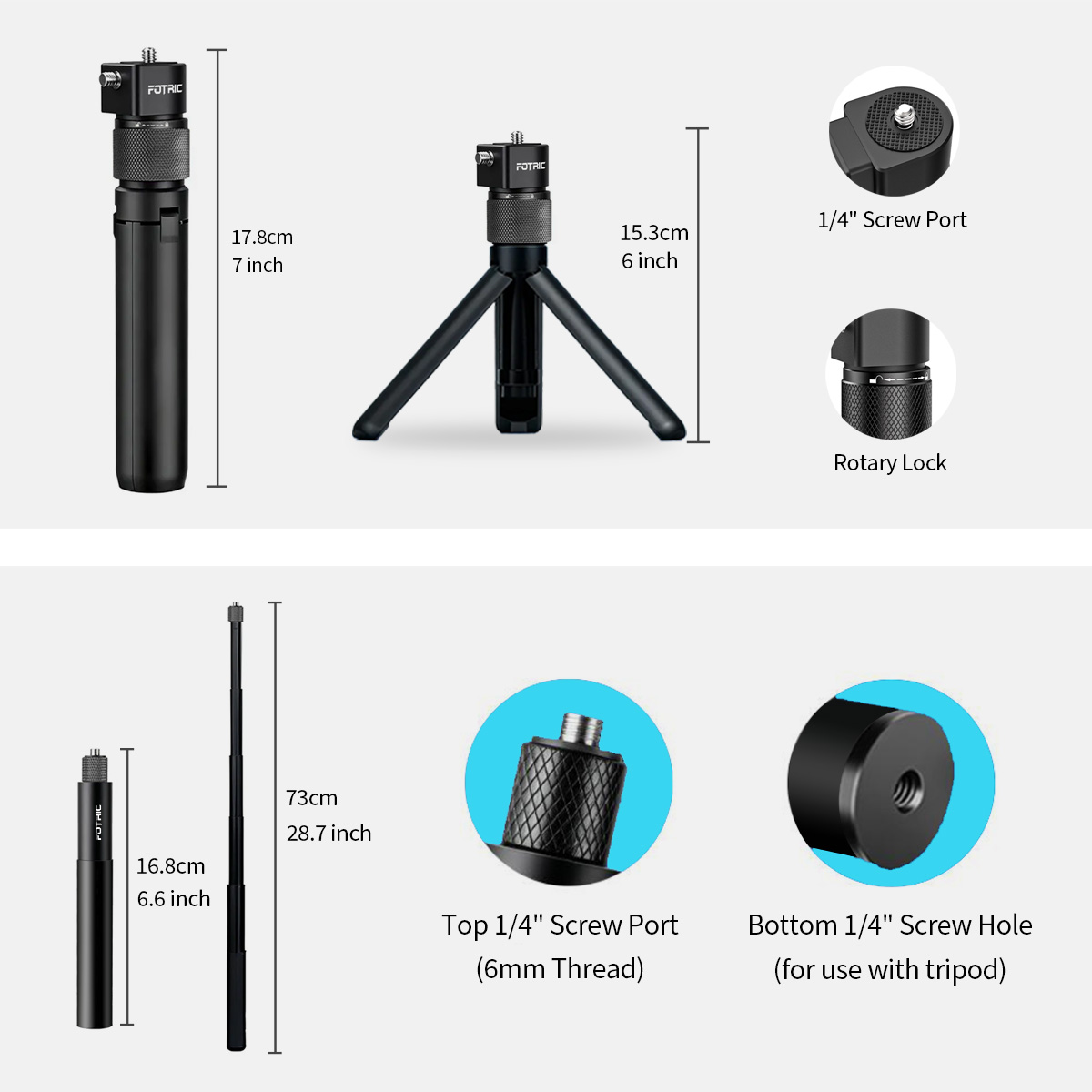 FOTRIC 73 cm onzichtbare selfi - Photography Basics recensie en prijs