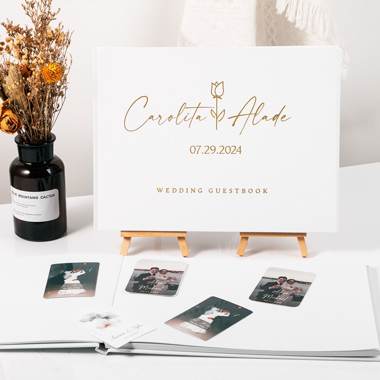 Aangepaste bruiloft gastenboek - Photography Book recensie en prijs