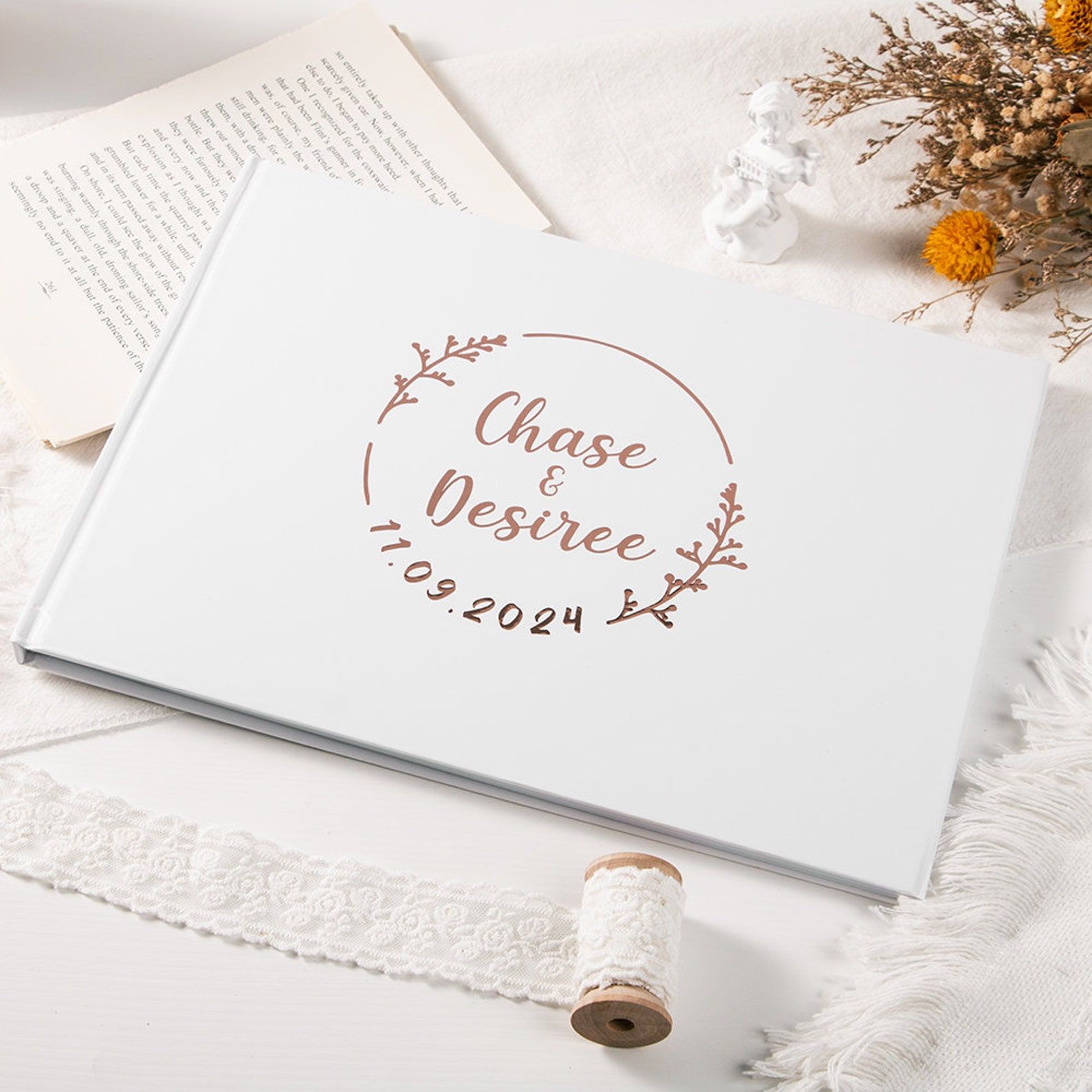 Aangepaste bruiloft gastenboek - Photography Book recensie en prijs